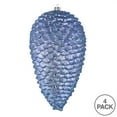 thumbnail image 3 of Vickerman 7" Periwinkle Matte Glitter Pinecone Christmas Ornament, 4 per pack, 3 of 3