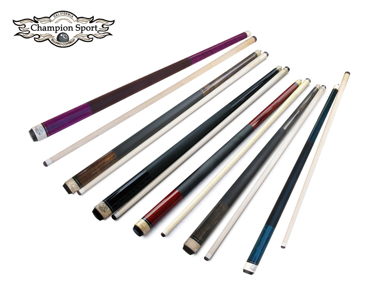 2 PC Pool Cue high quality Graphite Billiards,custom New vintage Purple design 