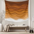 thumbnail image 5 of Orange Ombre Stripes Large Tapestry for Bedroom Wall Hanging Tapestry,Farmhouse Retro Abstract Waves Art Ceiling Backdrop Tapestries Poster Blanket Wall Decor for Teens Room Living Room 85" x 90", 5 of 8