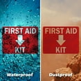 thumbnail image 6 of (2 Pack) First Aid Kit with Down OSHA ANSI Sign 14 Inch X 10 Inch Indoor / Outdoor Rust-Free Aluminum Metal Signs for Workplace, Workshop, and Construction Site, Made in the USA, 6 of 8