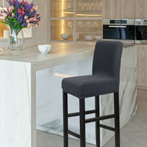 PiccoCasa Stretch Spandex Chair Seat Cover Jacquard Bar Stool Cover, Slategray