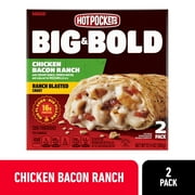 Hot Pockets Frozen Snacks, Big and Bold Chicken Bacon Ranch, 2 Sandwiches, 13.5 oz (Frozen)