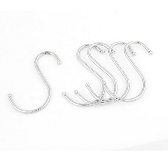 Uxcell 5 Pcs Kitchen Stainless Steel Hanger S Shape Hook Silver Tone
