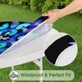 thumbnail image 5 of Butterfly Blue Purple Wing Pattern Round Fitted Tablecloth with Elastic Edge,Dining Table Cover Waterproof,Outdoor Round Tablecloth for Camping,Dining,Indoor and Outdoor, 5 of 7