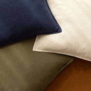 Fancy Homi 2 Packs Natural Beige Decorative Linen Soild Throw Pillow Covers 18x18 Inch for Living Room Couch Bed sofa, soft Square Farmhouse Vintage Cushion Cases Modern Home Décor, Cream 45x45 cm