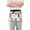 Cartoon Bear and Flower Bucket, variant on Llamas and Mountains Server Apron with 3 Pockets Waterproof Waitress Waist Short Apron for Man Woman 12 Inches