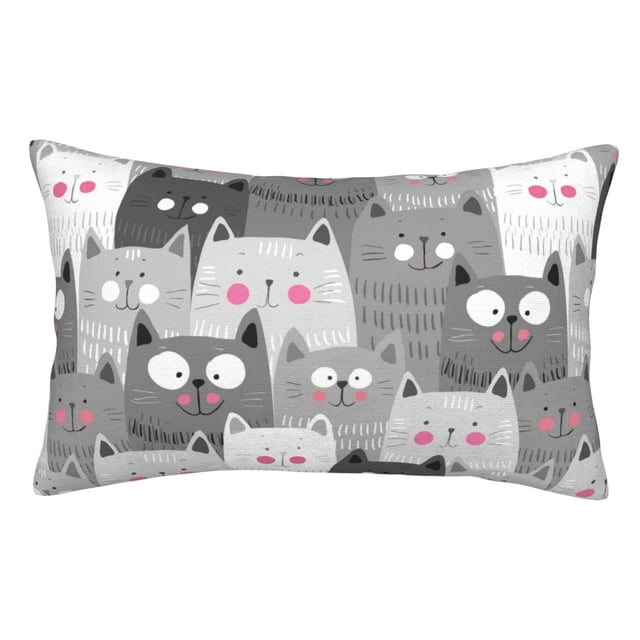 Easygdp Cats Group for Soft Pillow Case Pillow Protectors,Perfect for Sleeping (Pillow Core Not Included)-20"x30"