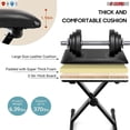thumbnail image 6 of 5 Core Keyboard Bench 2 Inch Padded Cushioned Piano Stool Height Adjustable 19" Guitar Seat Portable, 6 of 7