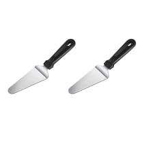 2 Pcs Pizza Spatula Bulk Pie Server Pie Cutter Cake Cutter Stainless Steel Cake Serving Spatula Non Slip Easy to Grip Baking Triangular Spade Plastic Handle Shovel for Desserts Pizza Pie Cake