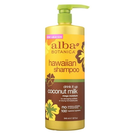 Alba Shampoo - Alba Botanica Hawaiian Shampoo - Drink It Up Coconut Milk - 32 Fl Oz