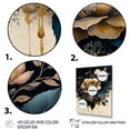 thumbnail image 3 of Designart Navy Blue And Gold Rose I Canvas Wall Art, 3 of 5