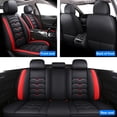 thumbnail image 2 of Car Seat Cover for Hyundai Tucson 2010-2026, Waterproof Faux Leather Auto Front Rear Seat Cushion Protector for Sonata Elantra Kona Accent Azera Red, 2 of 9