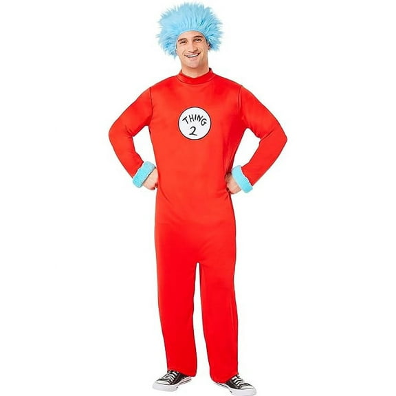 InSpirit Designs, LLC Dr Seuss Thing Jumpsuit Adult Costume | Large Unisex