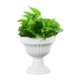 thumbnail image 2 of Orangide Plastic Urn Planter, Pedestal Flower vases Plant Pot, Plants Pots for Indoor Outdoor Patio Front Porch, White, 2 of 9