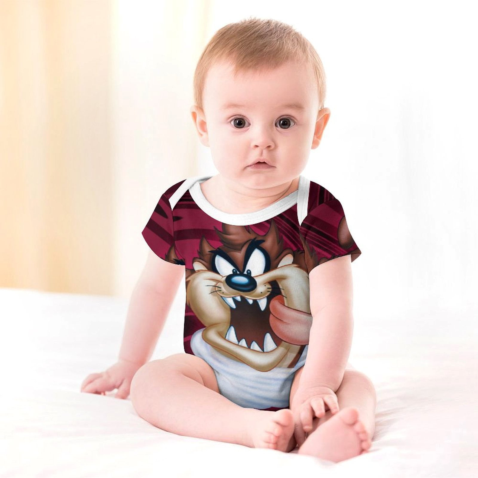 Looney Tunes Taz-Mania Baby Boy Girl Short Sleeve Romper Clothing Set Print  Cartoon Baby Summer One Piece Jumpsuit - Walmart.com, image size:1600x1600