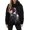 Black, variant on Lightweight Hooded Sweatshirt Long Sleeve Jacket Casual Streetwear Pullover For Girls Athletic Outerwear Black XXL