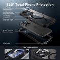 thumbnail image 3 of Funda de teléfono ESR para iPhone 15 Pro Max con vidrio templado negro, 3 of 8