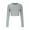 Gray, variant on Lightweight Basic Crop Tops Slim Fit Long Sleeve Workout Tops for Women Athletic Yoga Running Cropped Tops Slim Fit Gym Shirts