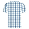 thumbnail image 4 of Zylanna Men's Short Sleeve T-Shirts, Summer Crew Neck Plaid Lightweight Daily leisure Tops for Men Multicolor Size M, 4 of 5