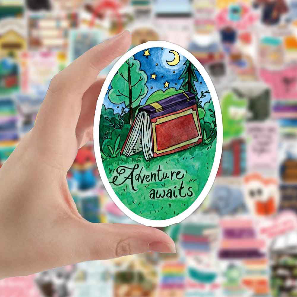 100pcs Book Stickers Pack for Water Bottle Laptop, Book Gifts, Reading  Stickers for Bookish Adults Kids Book Lovers, Teachers Reading Rewards for