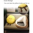 thumbnail image 4 of 22x22 Washable Floor Mat with Pillow Core Chair Mat Floor Pillow with Backrest for Kids Reading Area Balcony Outdoor Office Chair Pet Bed (Cute Egg), 4 of 4