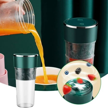

Leylayray Portable USB Two Blades Electric Juicer Smoothie Mini Food Processor 2 Blades Easy To Use Take Your With You For Fast Juice