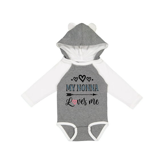 Inktastic My Nonna Loves Me Girls Girls Long Sleeve Baby Bodysuit