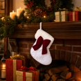 thumbnail image 5 of Mini Christmas Stocking Ornaments Small Velvet Christmas Socks with Bow Xmas Tree Hanging Decor for Holiday Party Home Fireplace Mantel Decoration, Set of 1 Miniature Stocking, 6.7 X 5.5 In, 5 of 8