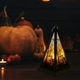 thumbnail image 5 of CASAFUN Halloween Flameless Flickering Candles, Battery Operated Real Wax Electric LED Halloween Fake Pillar Candles with Pumpkin for Indoor Window Table Halloween Thanksgiving Decor, 5 of 7