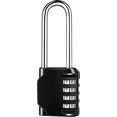 thumbnail image 1 of Candado de combinación de 4 dígitos que no requiere llave, candado largo de aleación de zinc para exteriores para casilleros escolares o de gimnasios, puertas y cercas (negro), 1 of 5