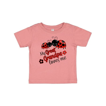 

Inktastic My Great Grandpa Loves Me Cute Ladybugs Gift Baby Boy or Baby Girl T-Shirt