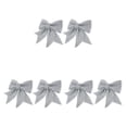 thumbnail image 4 of Kearding 2 piezas Navidad Bowknot árbol adornos brillante Bowknot decoración Festival vacaciones boda fiesta decoración plata Type1 NO1, 4 of 6
