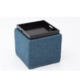 thumbnail image 2 of Chase Fabric Ottoman With Flip Tray Lid (Blue), 2 of 4
