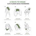 thumbnail image 5 of 3 uds. Diademas bohemias con estampado de moda Bandeau, diadema de algodón elástica para viaje, accesorios deportivos para el cabello para Yoga, 5 of 5