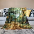 thumbnail image 2 of COMIO  Gustav Klimt Pine Forest Sherpa Throw Blank Sherpa Throw Blanket, 2 of 6
