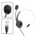 thumbnail image 2 of PatungKu 4-Pin RJ11 Monaural Corded Operator Call Center Telephone Headset Headphone BK, 2 of 11