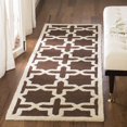 thumbnail image 3 of SAFAVIEH Cambridge Liz Geometric Wool Runner Rug, Dark Brown/Ivory, 2'6" x 8', 3 of 10