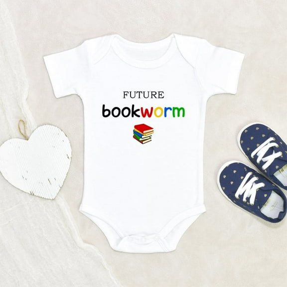 Unique Baby Onesie Baby Shower Gift Future Bookworm Baby Onesie Bookish Baby Onesie Cute Baby Bookworm Onesie