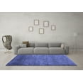 thumbnail image 3 of Ahgly Company Indoor Square Abstract Blue Modern Area Rugs, 3' Square, 3 of 4