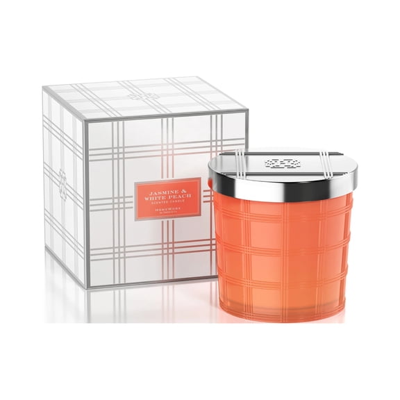 Jasmine & White Peach 50 oz. 4-Wick Luxe Candle