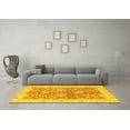 thumbnail image 3 of Ahgly Company Machine Washable Indoor Rectangle Abstract Yellow Modern Area Rugs, 5' x 7', 3 of 4