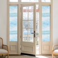 thumbnail image 2 of Gradient Aqua Blue Window Privacy Film, Modern Rustic Minimalist Pastel Solid Static Cling UV Sun Blocking Heat Control Window Tint, Non-Adhesive One Way Windows Privacy Cover 17.7''x78.7'', 2 of 7