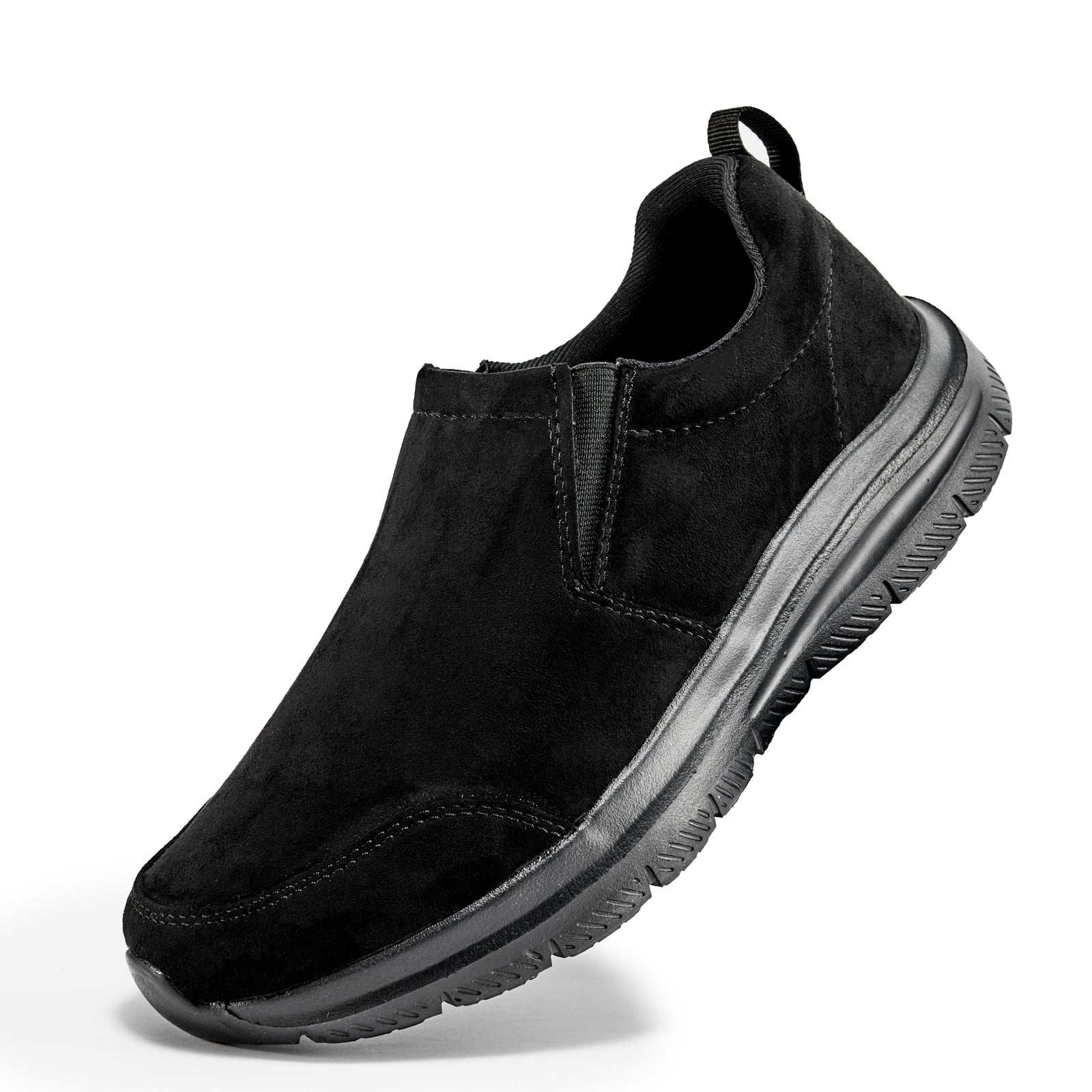 Tiosebon Men's Light Comfortable Slip on Casual Shoes All Black US8