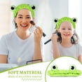 thumbnail image 6 of Face Wash Headband, Frog Spa Hair Bands Makeup Headbands Women Cartoon Cute Coral Fleece Elastic Headband Creative Hair Accessories for Washing Face Shower Beauty Skincare, 6 of 8