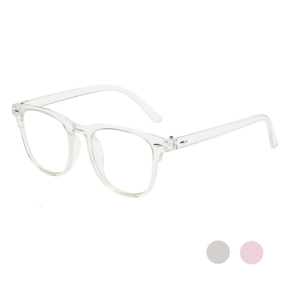 Voska Unisex Blue Light Blocking Glasses Transparent Frame Clear Lens Non Prescription Computer Reading Eyewear Daily Work Gray One Size