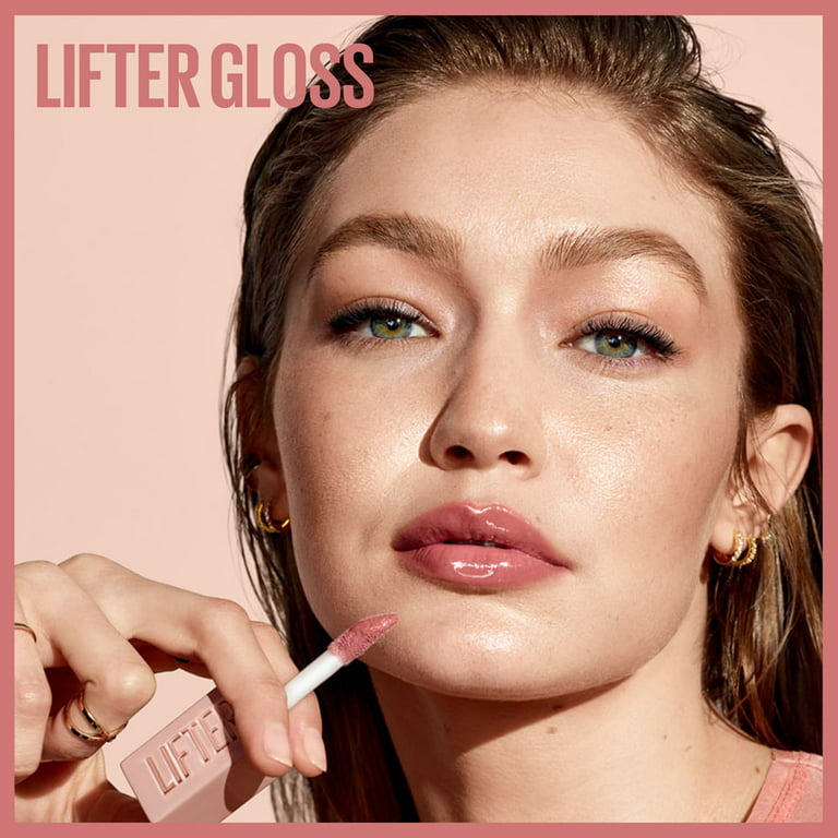 Maybelline Lifter Gloss Lip Gloss Makeup with Hyaluronic Acid, Moon