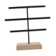 thumbnail image 3 of Organizador de pendientes, soporte para pendientes colgantes, estante de almacenamiento de joyas, regalo para mamá, colgador Negro, 3 of 9