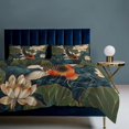 thumbnail image 2 of Quilt Cover Set Fashionable Printed Bedding Covers with Pillowcase Home Textiles, Koi Fish Vintage Flower King (90"x102"), 2 of 5