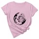thumbnail image 1 of Tops Para Mujer Casual Suelto Jersey Estampado Cuello Redondo Manga Corta Top Manga Corta Cuello Redondo Top Camisa Odeerbi ODB181205, 1 of 7