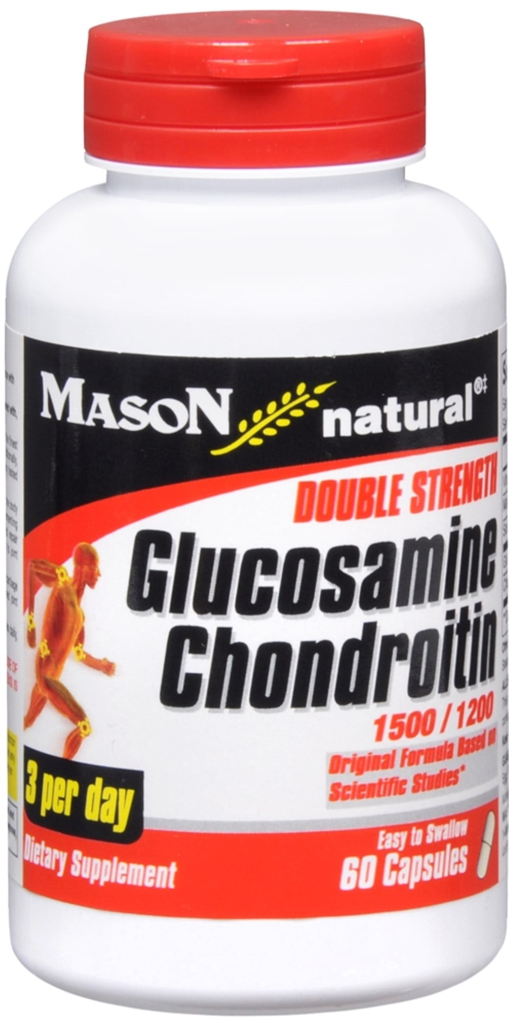 2 Pack Mason Natural Glucosamine Chondroitin 1500 Complex Capsules 60